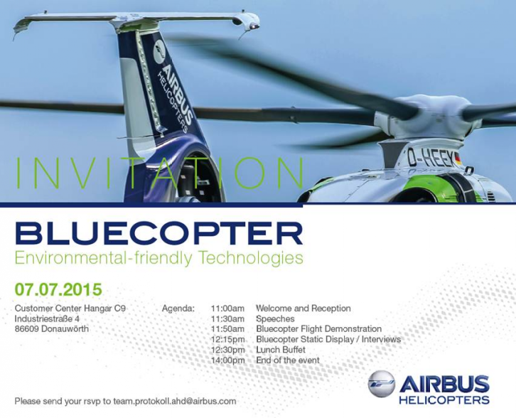Bluecopter Einladung